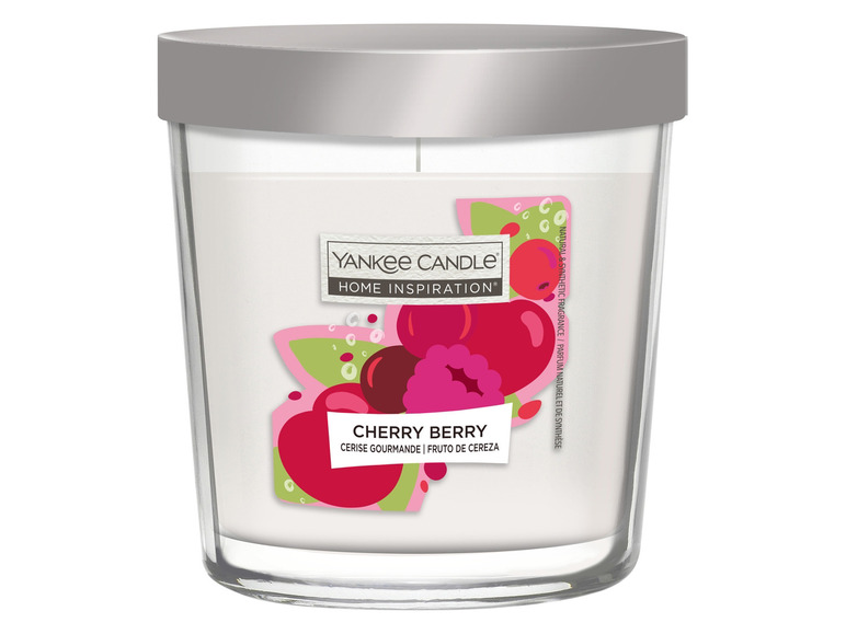Yankee Candle Duftkerze Cherry Berry in einem Glas.