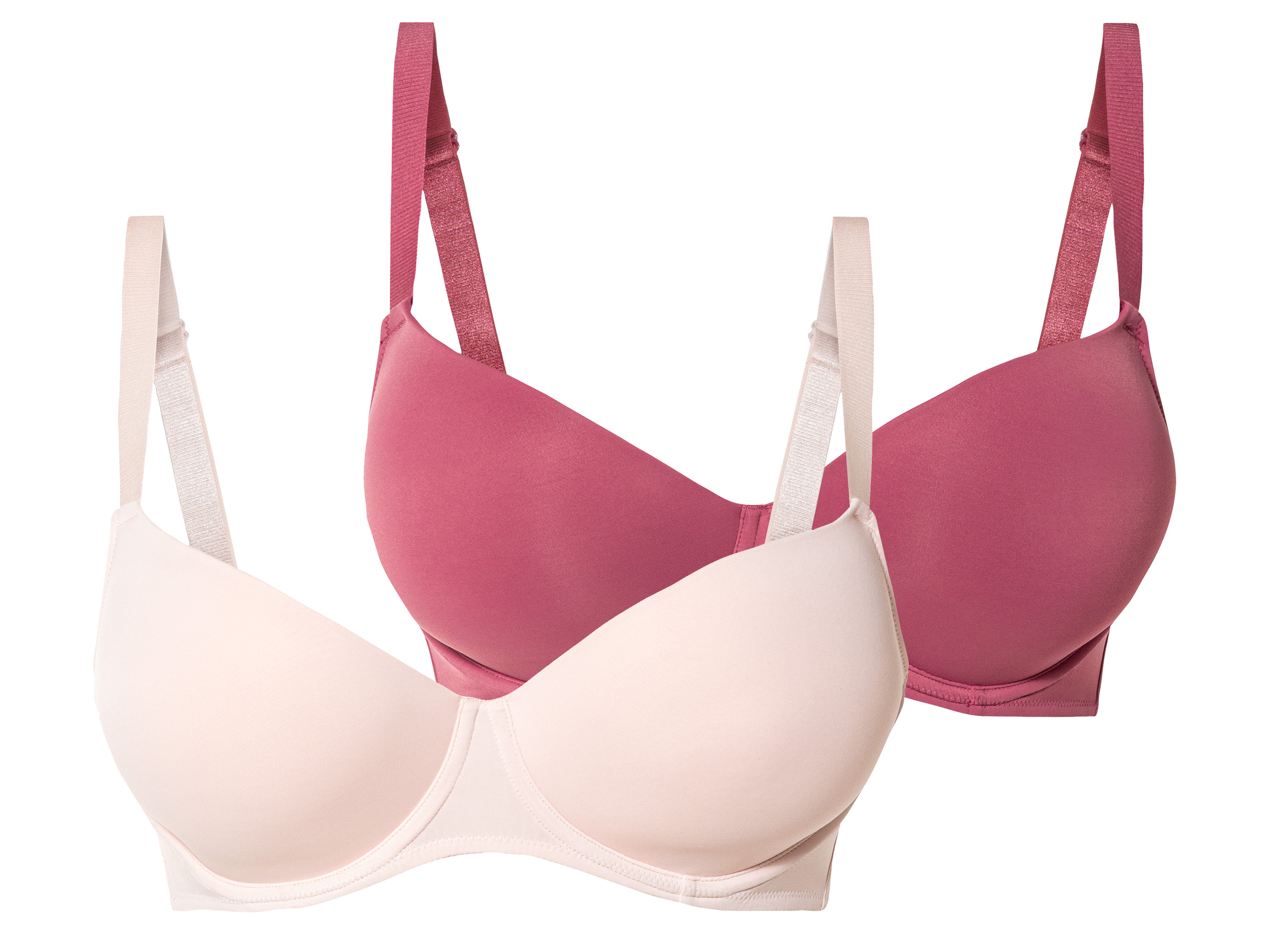 esmara® Damen BH 2er (90C, rot/rosa) | 04335633082939