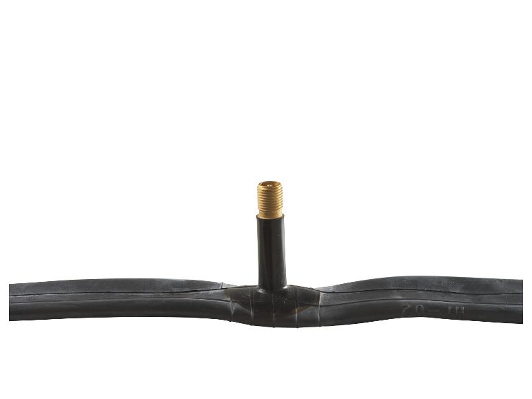 Fahrradschlauch mit Presta-Ventil, sichtbarer Abschnitt mit der Aufschrift „70-11“.