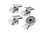 Drei magnetische Klemmen mit Clips