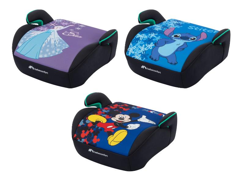 Bebeconfort Sitzerhöhungen mit Disney-Motiven: Elsa, Stitch und Mickey Maus.