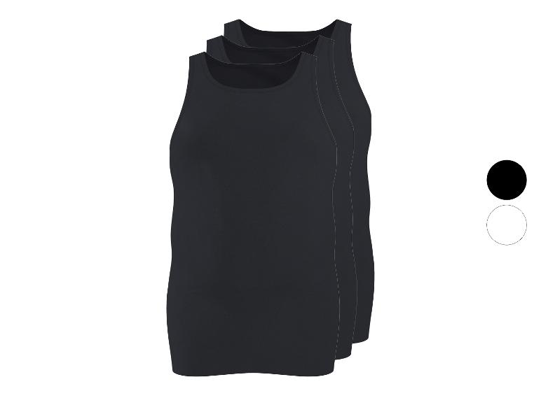 Herren-Unterhemden in Schwarz, 3er-Pack