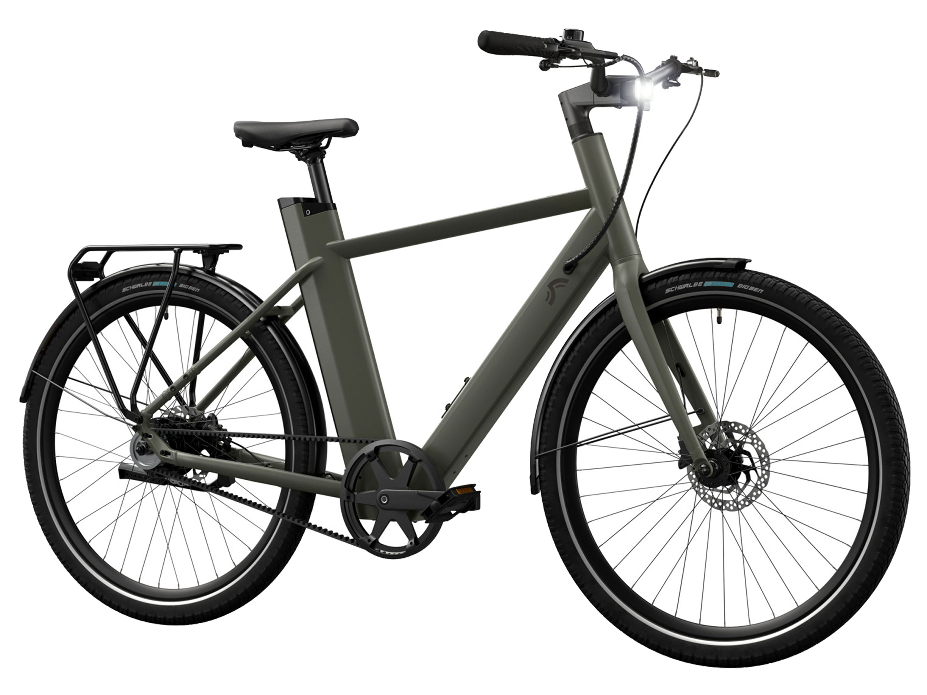 Thumbnail - CRIVIT Urban E-Bike X.3 Belt Drive (Olive Green)