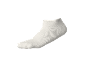 Weißer Socken auf schwarzem Hintergrund.