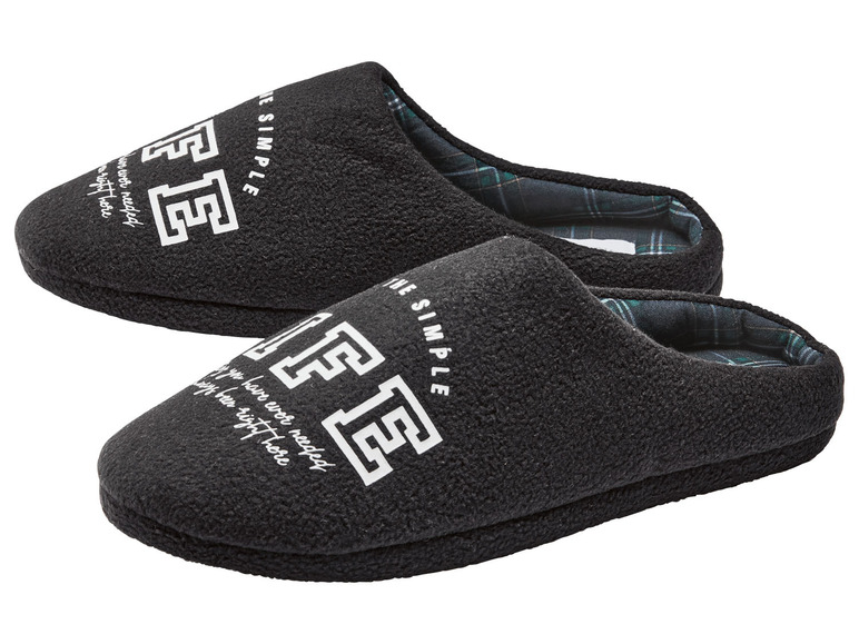 LIVERGY® Herren Hausschuh, gepolsterte Decksohle