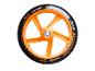 Orange-schwarzes 200-mm-Roller-Rad mit Zentrallager.