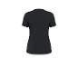 Schwarzes Damen-T-Shirt mit kurzen Ärmeln, Rückansicht
