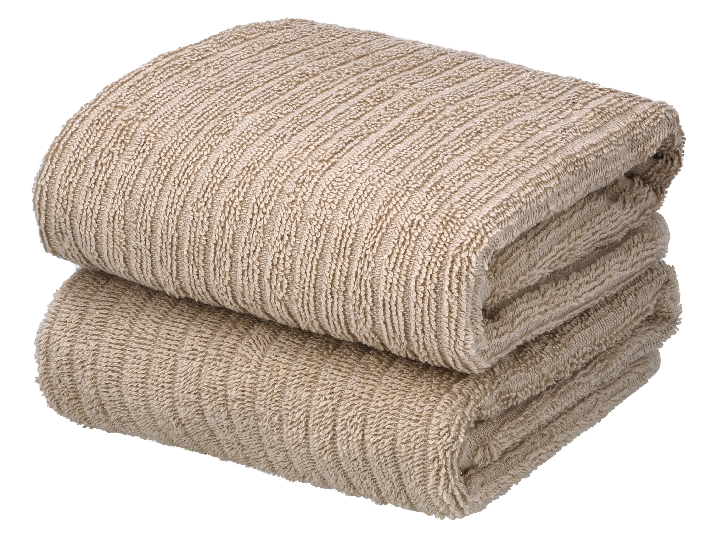 LIVARNO® LIVARNO Frottier-Handtücher, 2 Stück (Beige)
