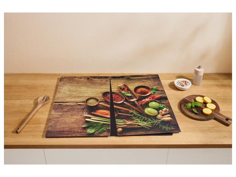 Glas-Herdabdeckplatten, 2 Stück