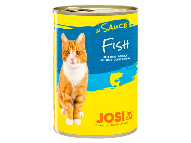 Gehe zu Vollbildansicht: JosiCat Katzennassnahrung Fisch in Sauce, 12 x 415 g - Bild 2