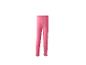 Rosa gerippte Mädchen-Leggings mit Rüschenkanten.