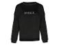 Ein schwarzes Velours-Sweatshirt mit dem Mexx-Logo auf der Brust.
