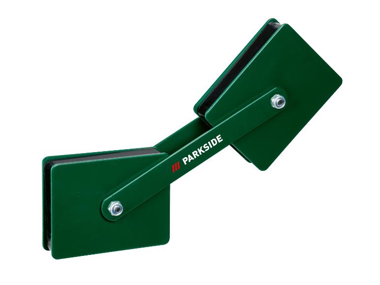 Zwei grüne Magnete mit Parkside-Logo.