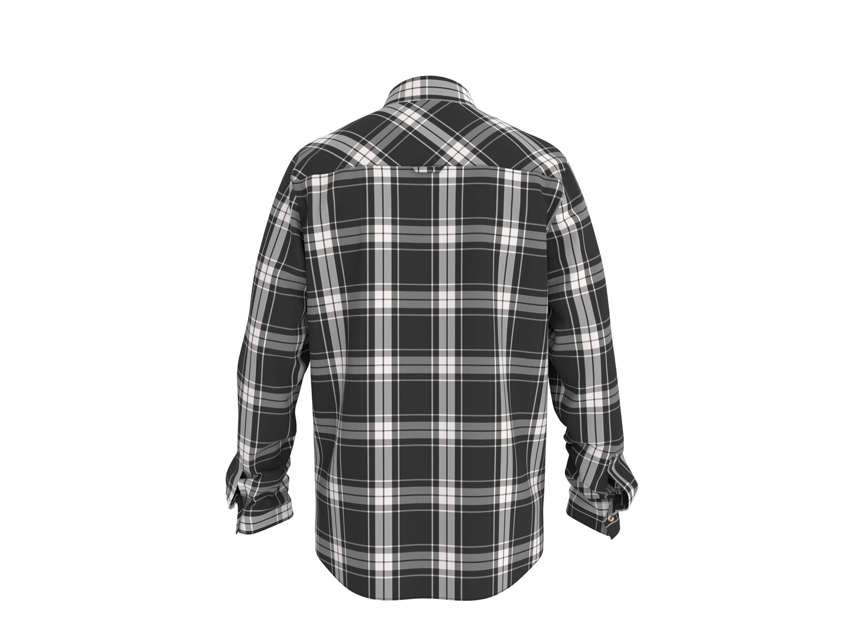 ESMARA MEN Herren Flanell-Freizeithemd (Karo/schwarz/weiß, M (39/40)) – Bild 3 von 4