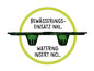 Zwei grüne Bewässerungseinsätze in einem gelben Kreis mit dem Text 'Bewässerungseinsatz inkl.'
