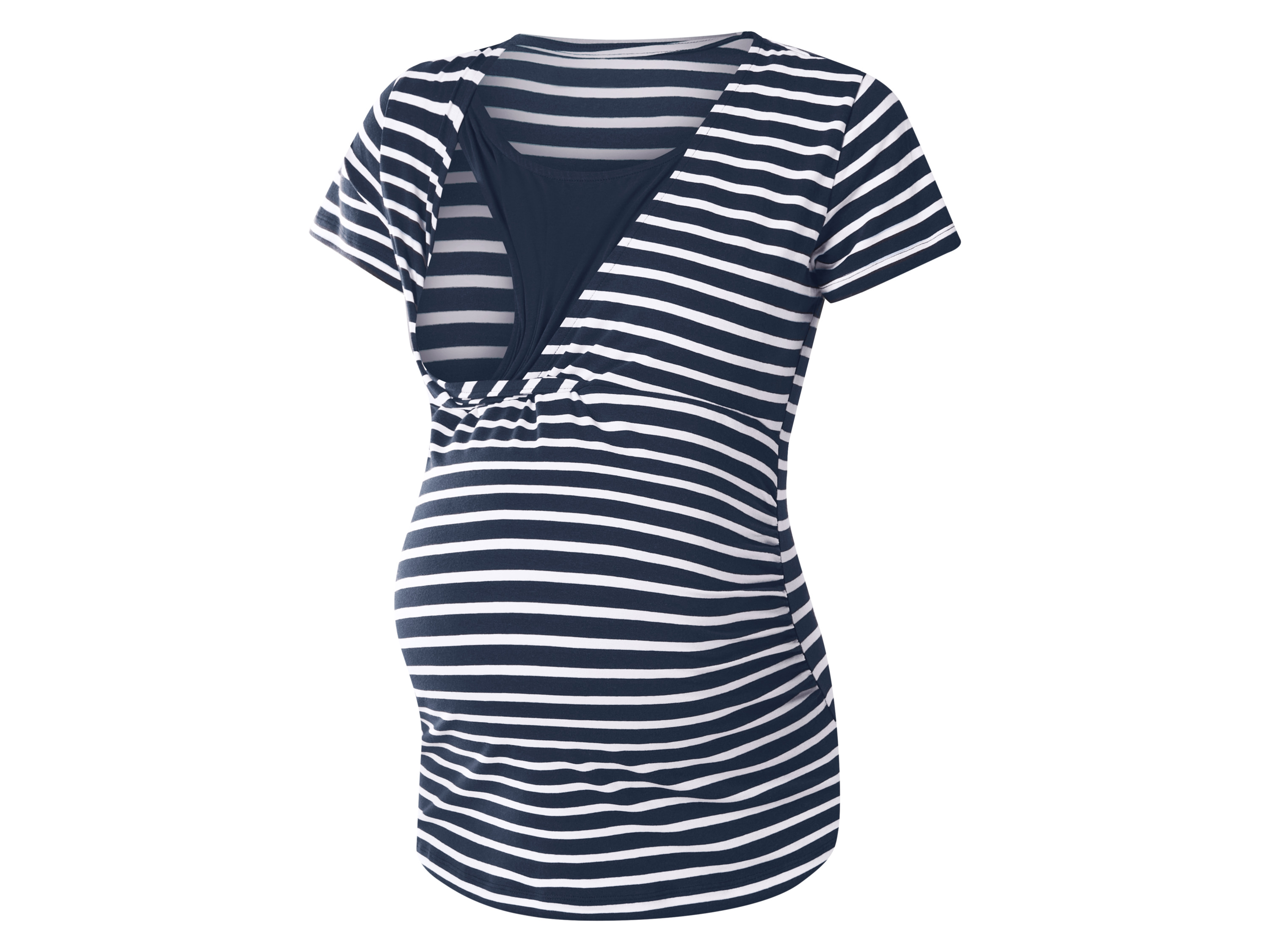 ESMARA® Damen Umstandsshirt (Streifen/navy, S(36/38)) – Bild 4 von 4
