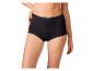 Schwarzer Damen-High-Waist-Slip mit Spitzenbesatz.