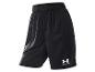 Schwarze Sportshorts mit elastischem Bund und weißem Logo