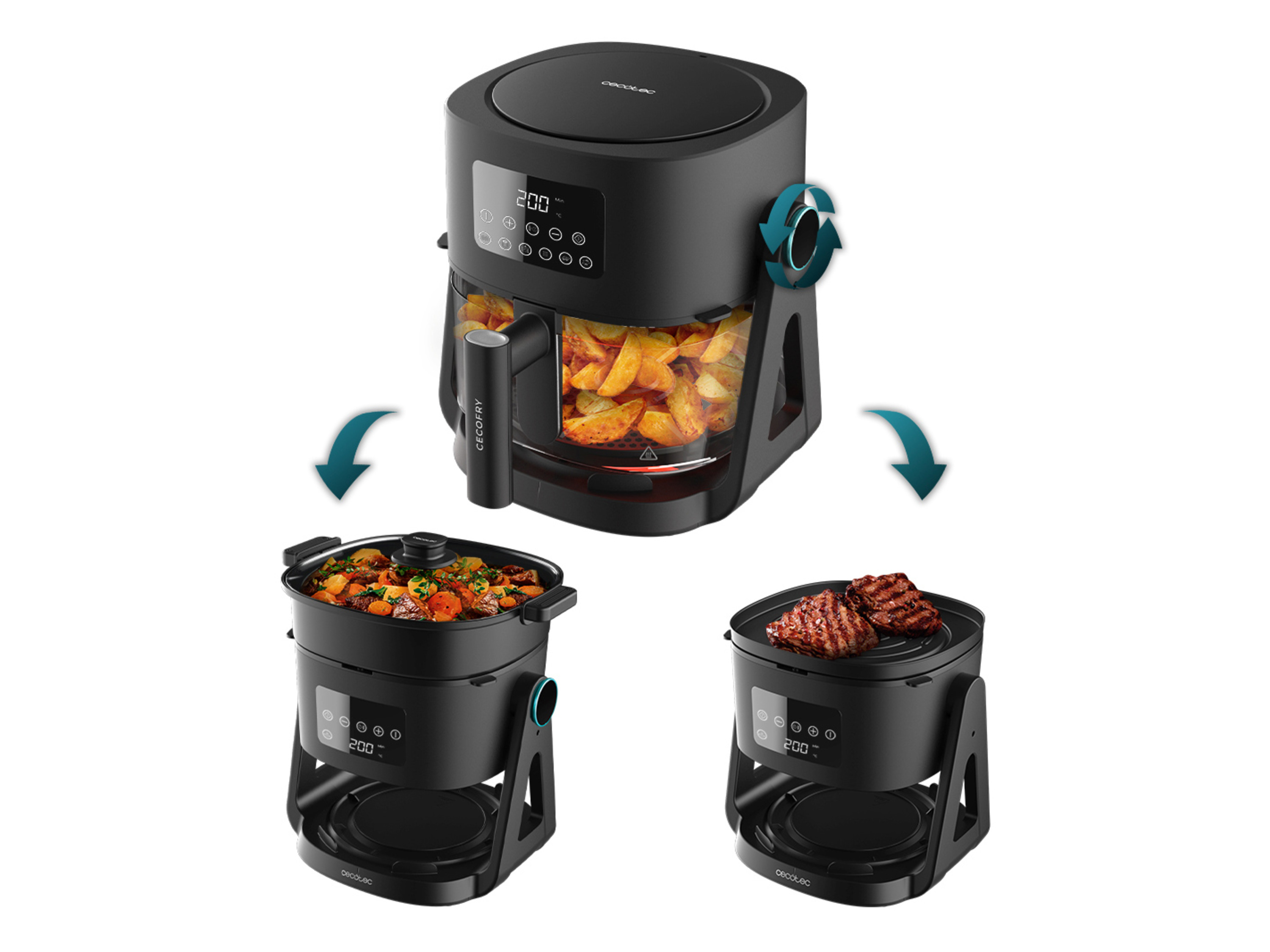 Cecotec Heißluftfritteuse »Flip and Grill 4500« 2