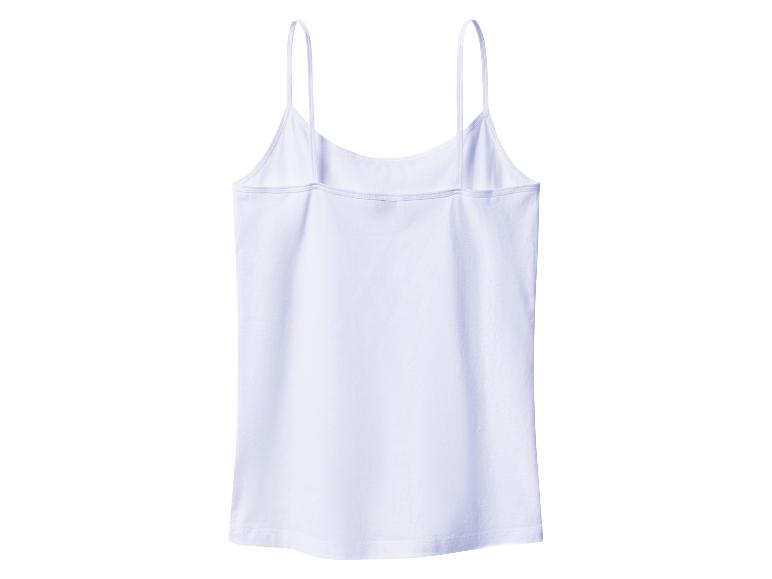 Weißes Camisole mit dünnen Trägern von hinten.