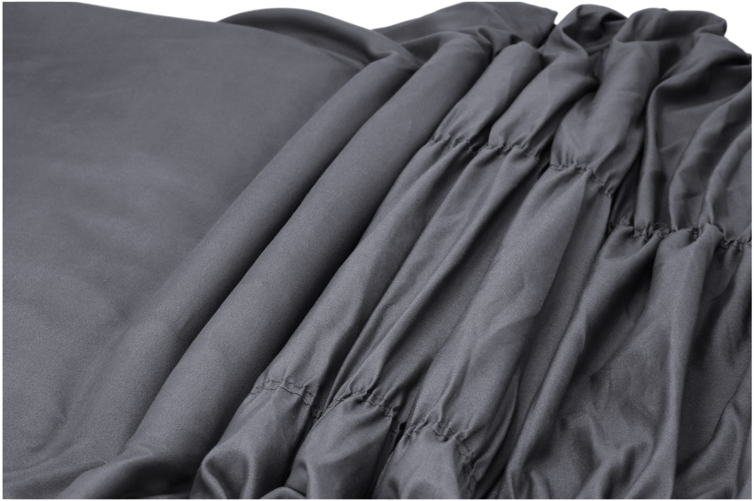 LIVARNO® Taillierte Mikrofaser-Satin-Wendebettwäsche, 155 x 220 cm (Anthrazit) – Bild 3 von 4