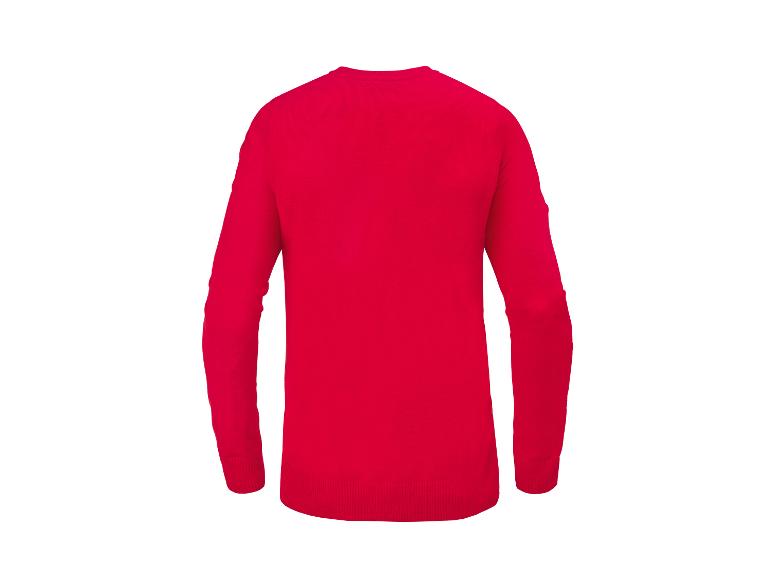 Roter Langarmpullover, von hinten gesehen
