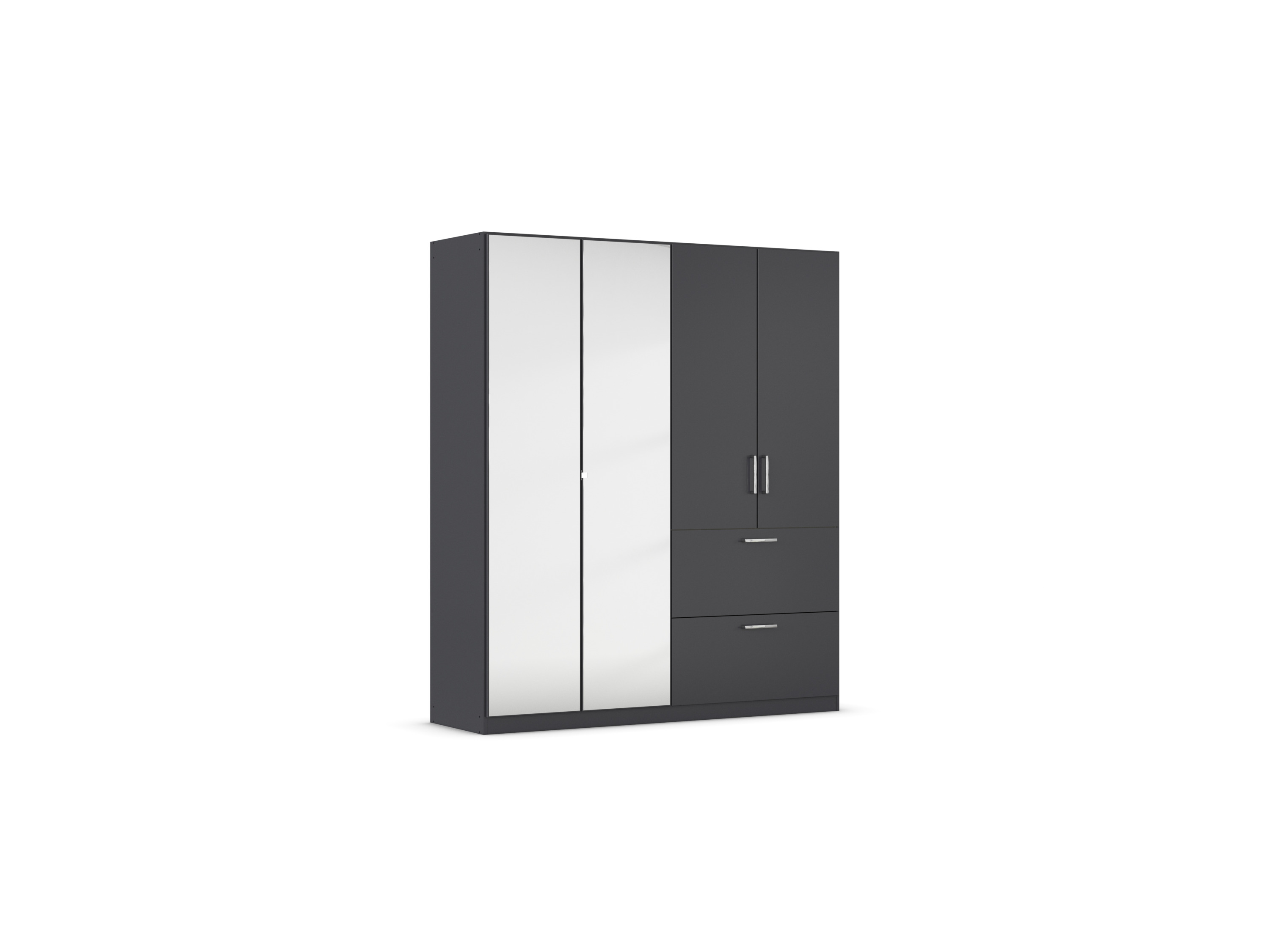 RAUCH BLUE Padua Drehtürenschrank (Breite 181 cm/Höhe 210 cm, graumetallic, Breite 181 cm / Höhe 210 cm)