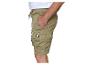 Herren-Cargo-Shorts in Beige mit Kordelzug und Seitentaschen