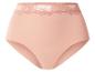 Hautfarbener High-Waist-Slip mit Spitzenbesatz