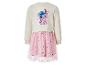 Weißes Kinderkleid mit rosa Tüllrock und Stitch- und Angel-Aufdruck.
