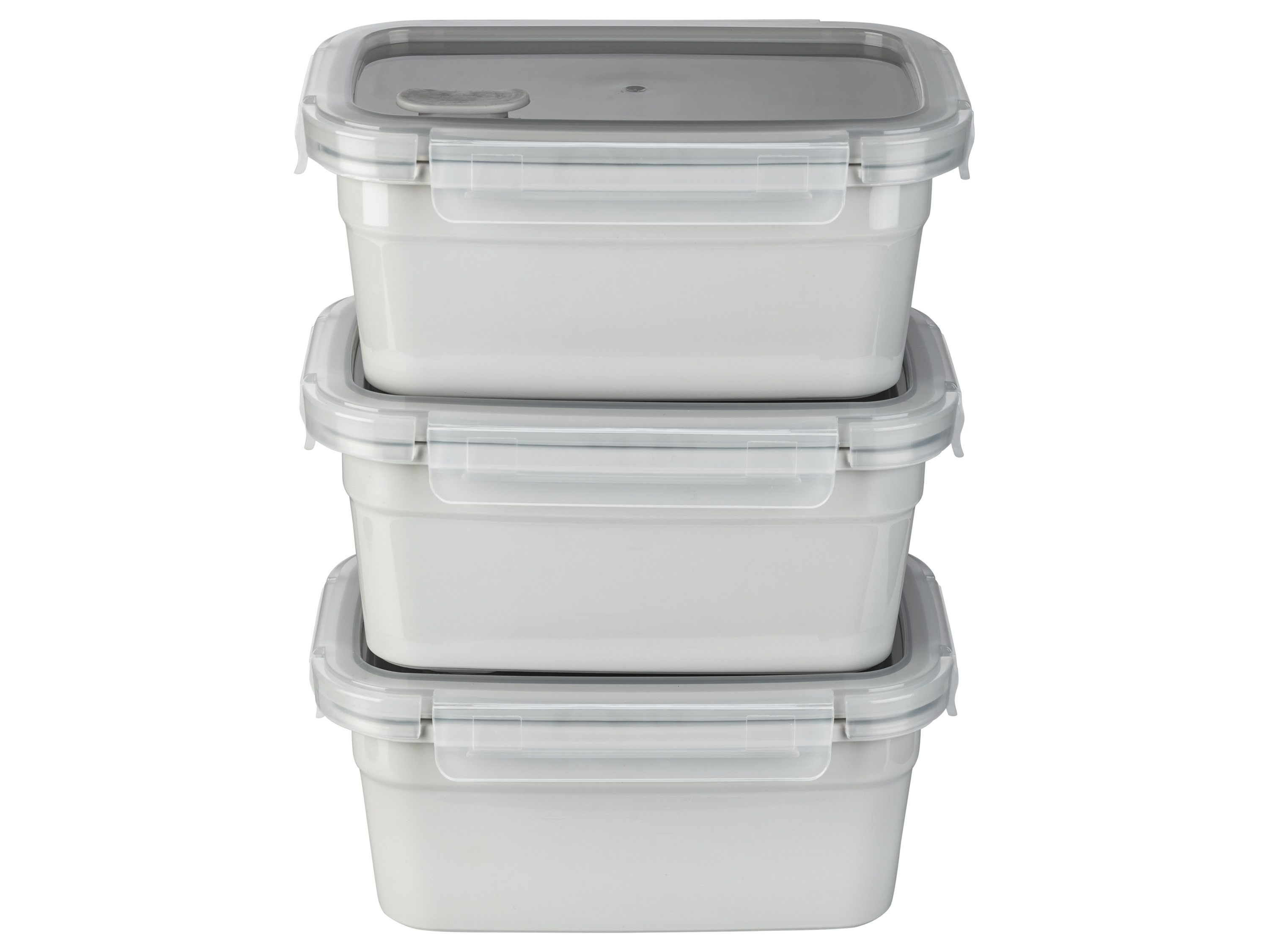 LIVARNO home Mikrowellendosen (3er)““ | 3er-Set: ca. 16,6 x 10,9 x 7,5 cm Spülmaschinengeeignet: ja Mikrowellengeeignet: ja, mit geöffnetem Ventil““