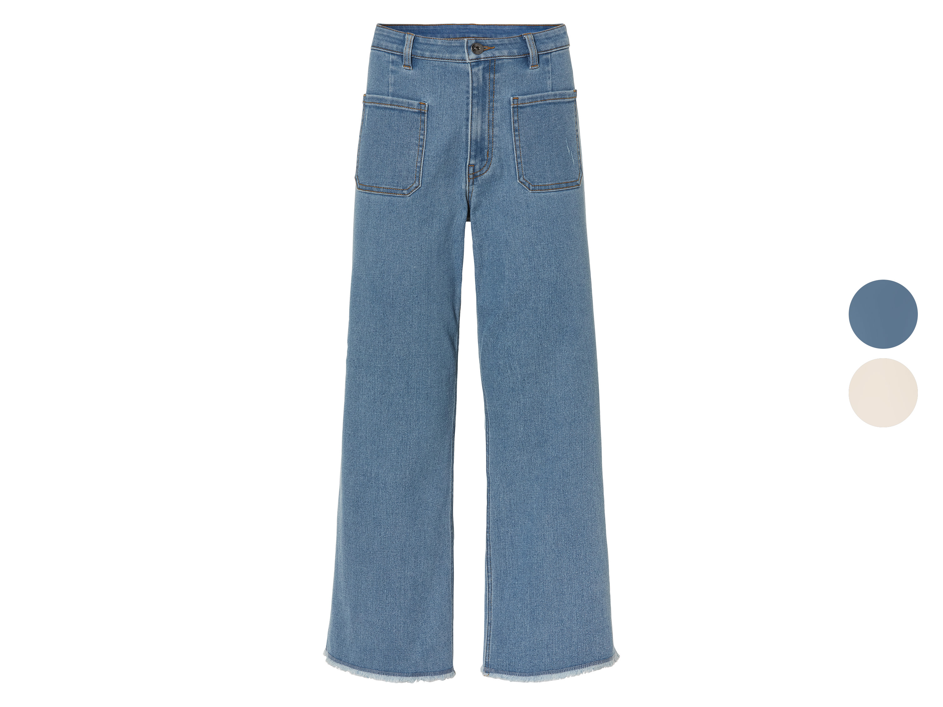 esmara® Damen Jeans, Wide Leg, 7/8-Länge