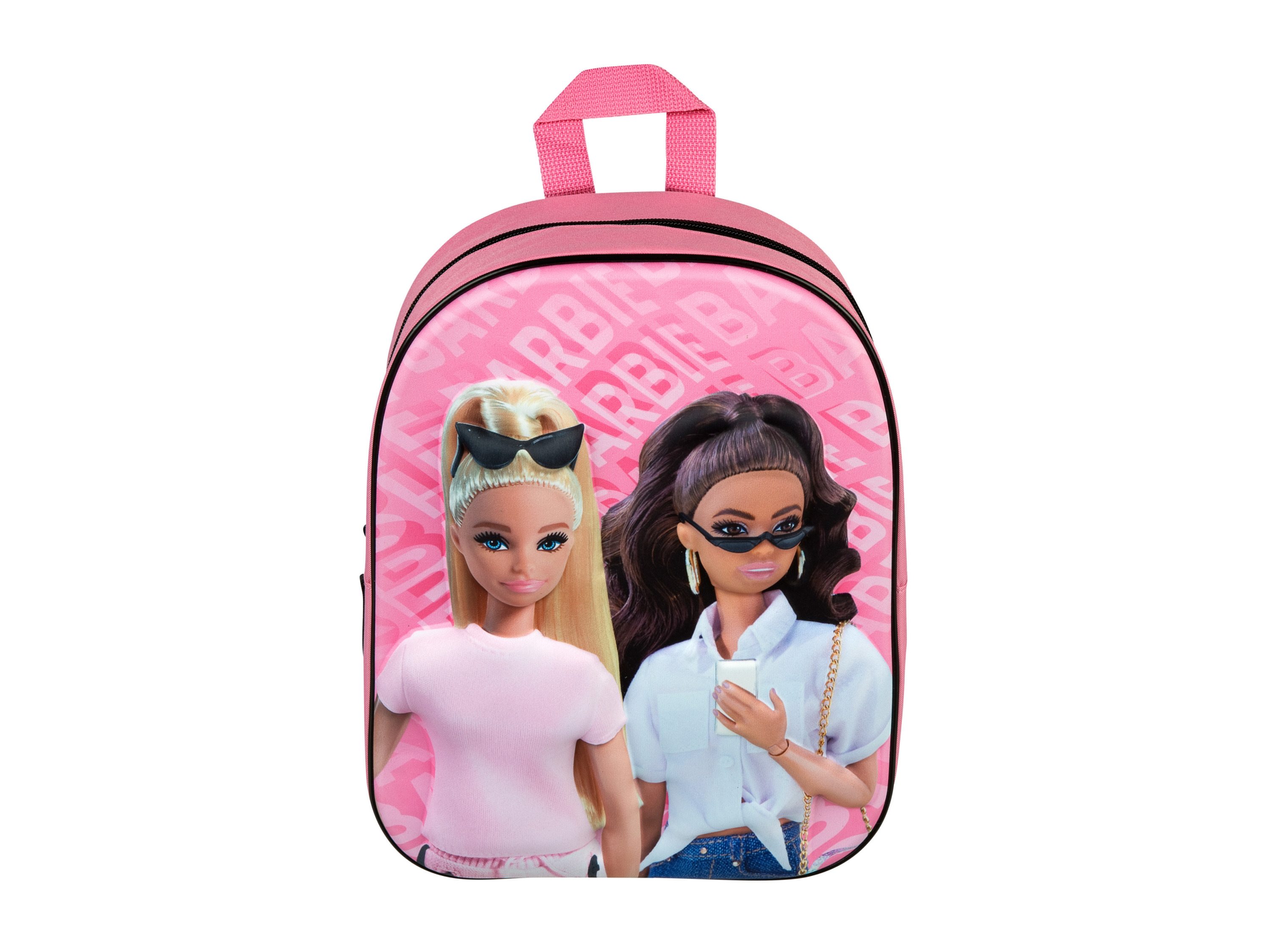Barbie 3D Rucksack (Rosa)““ | gepolsterten Schulterriemen ist der Rucksack angenehm zu tragen. Ebenfalls hat der Rucksack eine Trageschlaufe oben. Produktmerkmale tabletd Volumen: – Gewicht: ca 288 g gepolsteter Rücken: – Brustgurt: nein wasserdicht: – Maße: 33 x 27 x 10 cm Lieferumfang: 1x Barbie Rucksack““