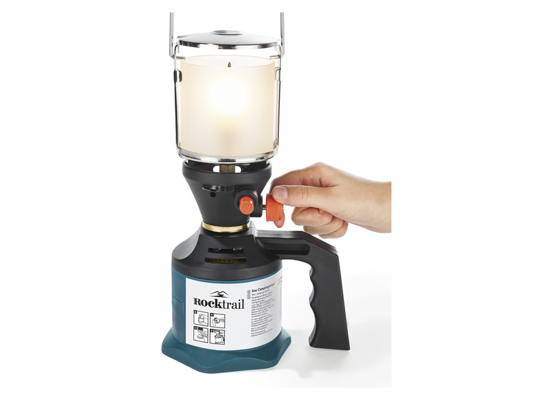 Gas-Campingkocher / Gas-Campinglampe, stufenlos regelbar
