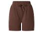 Braune Fleece-Shorts mit elastischem Bund und Kordelzug.