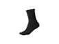 Schwarze gerippte Socken mit Rüschenrand