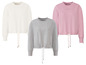 Drei Pullover mit Kordelzug, darunter ein rosafarbener mit 'Michalsky' darauf.