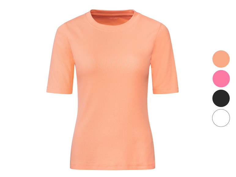 Gehe zu Vollbildansicht: esmara® Damen T-Shirt in modischer Ripp-Qualität - Bild 1