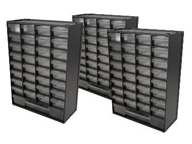 PARKSIDE® Kleinteile-Magazin mit 33 Schubladen, 3er Set