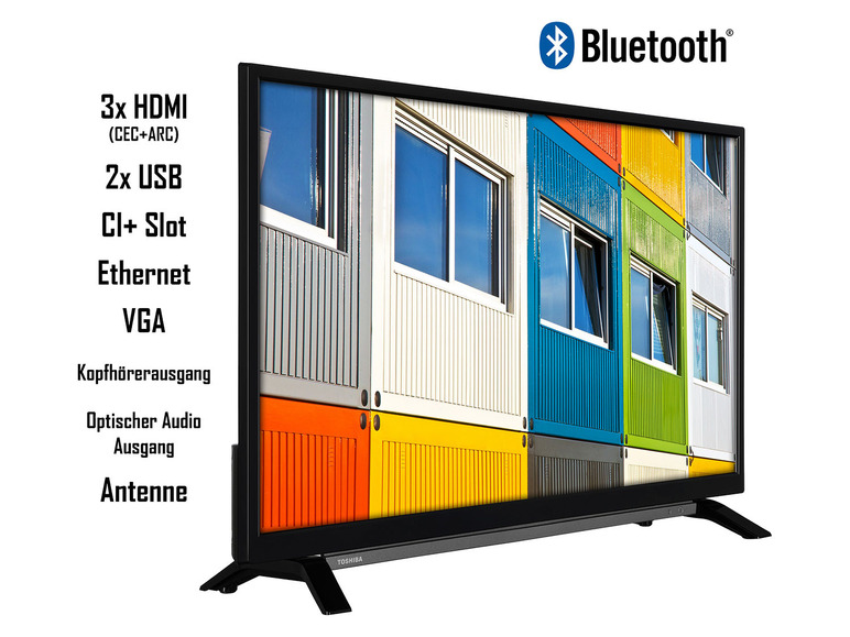 Gehe zu Vollbildansicht: TOSHIBA 32WL2C63DAQ 32 Zoll Fernseher (HD-ready, Smart TV inkl. Prime Video / Netflix, HDR 10 + HLG) - Bild 2
