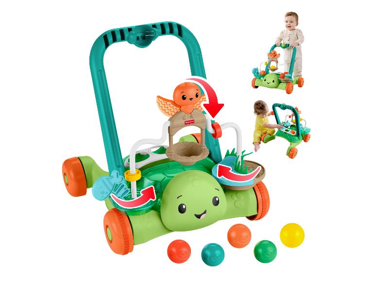 FISHER-PRICE Lauflernhilfe in Schildkrötenform mit bunten Bällen und Spielzeug.