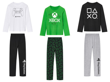 Kinder Schlafanzug, 2-teilig, mit Playstation und XBOX Druck 