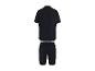 Schwarzes zweiteiliges Pyjama-Set mit Kurzarmhemd und Shorts
