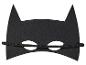 Schwarze Batman-Maske mit weißen Augenlöchern und Gummiband