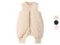 Beiger Babyschlafsack mit Reißverschluss, mit Farbmustern für andere Optionen.