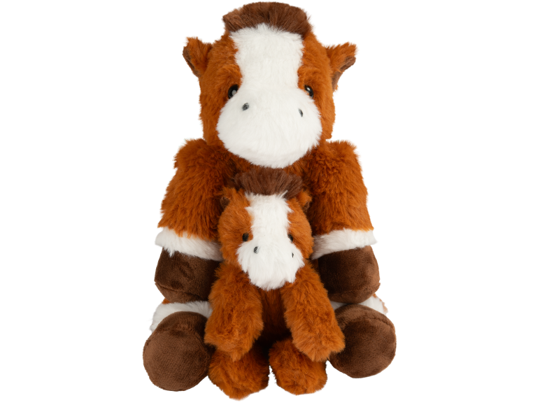 Plüschtier Pferd mit Fohlen
