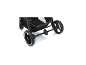 Kinderwagenräder und Unterteil mit schwarzem Stoffkorb