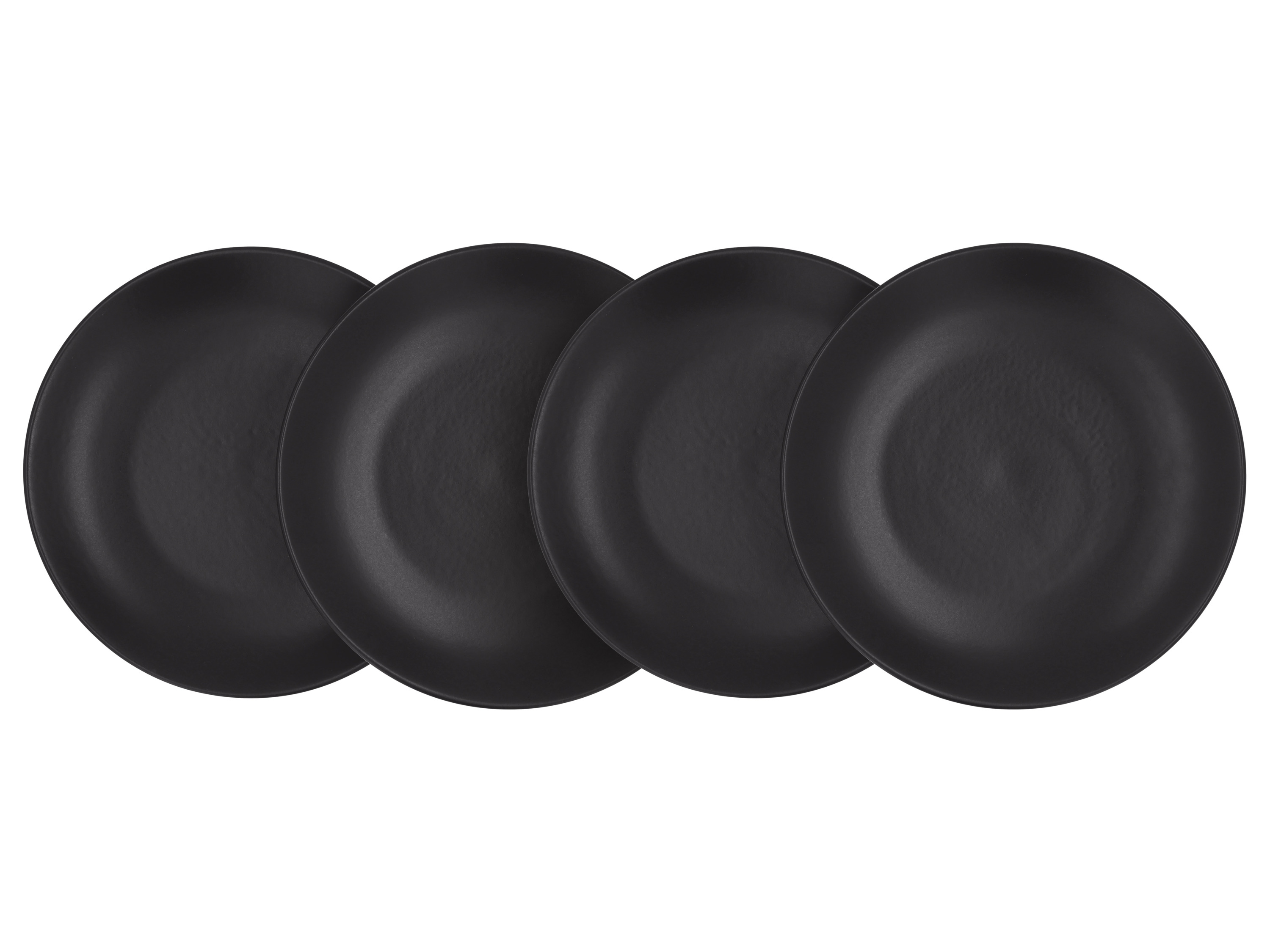 SILVERCREST® Speiseteller- Suppenteller-Set, 4-teilig (Schwarz)""