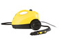 Gelber Karcher Dampfreiniger mit Griff und Schlauch.