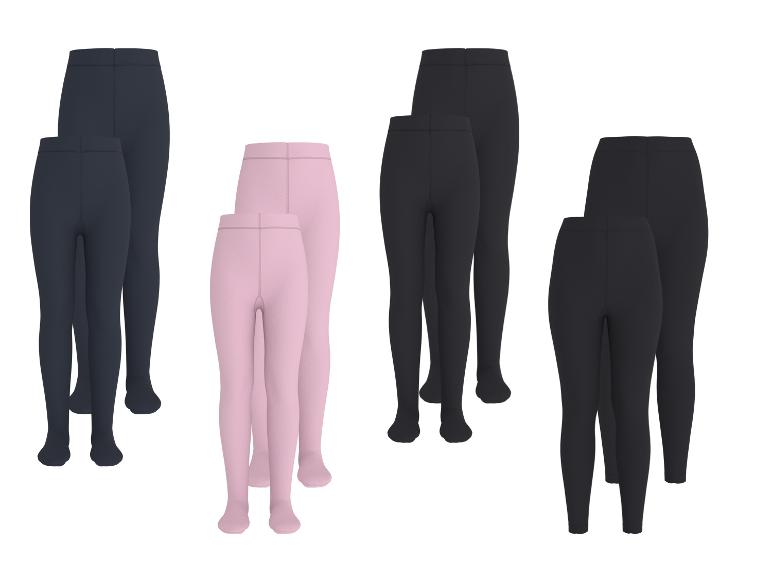 LUPILU® Mädchen Thermostrumpfhose/Leggings: schwarz, dunkelblau und rosa.